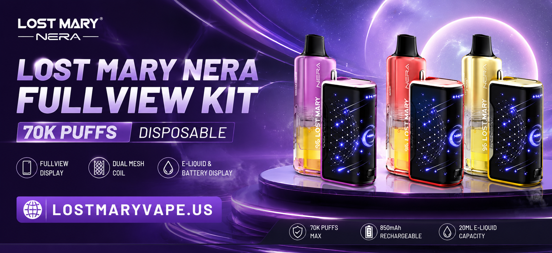 Home 1 Nera Fullview Kit 70K Puffs Disposable